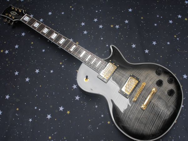 

один цельный набор шеи g l p пользовательских красное дерево корпус черный серый электрогитара бесплатная доставка