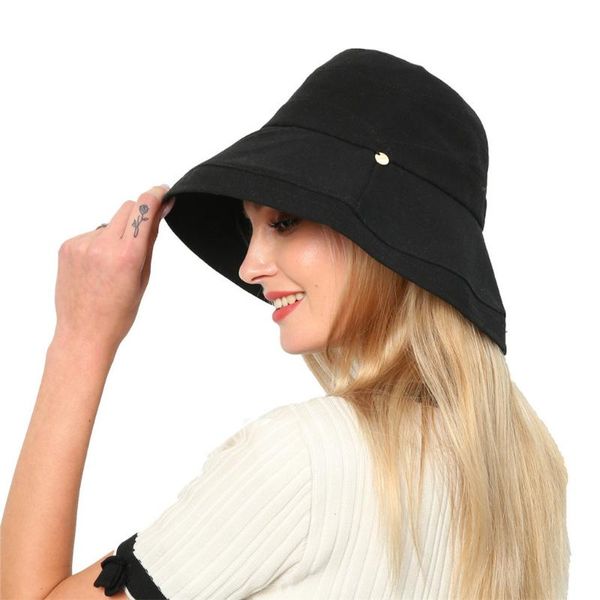 

hats fashion solid color fisherman hat casual sun hat basin foldable wide brim floppy cap sun fisherman womail