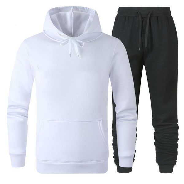 

зимний нового мужских спортивных двухсекционного костюм корейской тенденция свитер свитера с капюшоном случайного костюма мужчин tq, Black