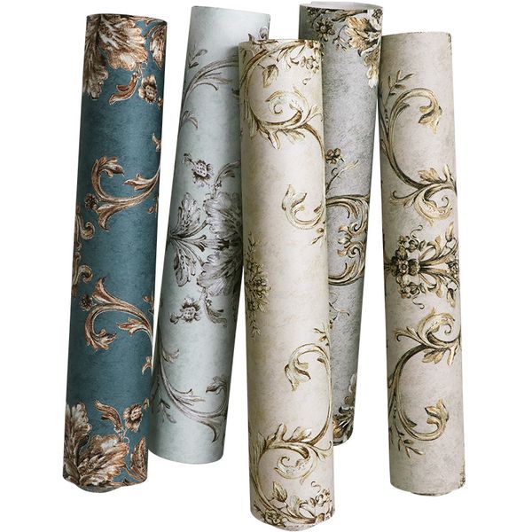 

good quality european 3d stereo relief embossed damascus non-woven wallpaper bedroom living room tv background wallpaper luxury