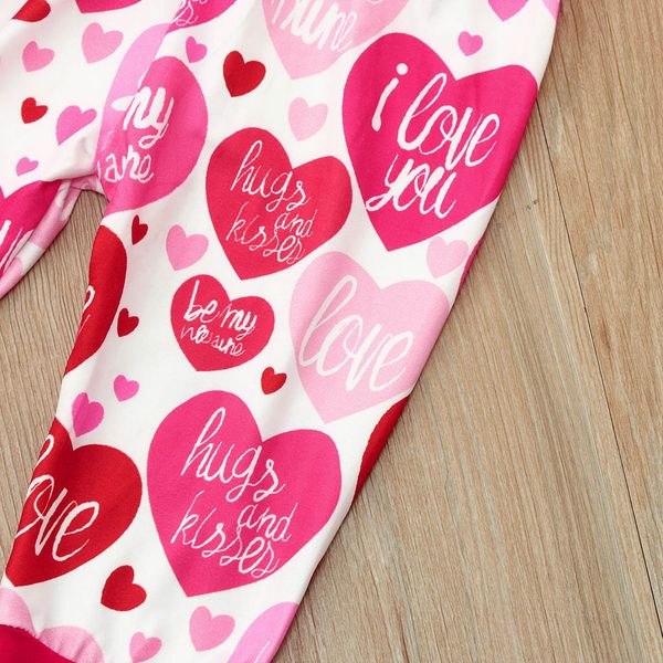 

baby girl valentines outfit infant baby valentine's day letter print romper+pants+hat+headbands outfits set san valentin clothes, White
