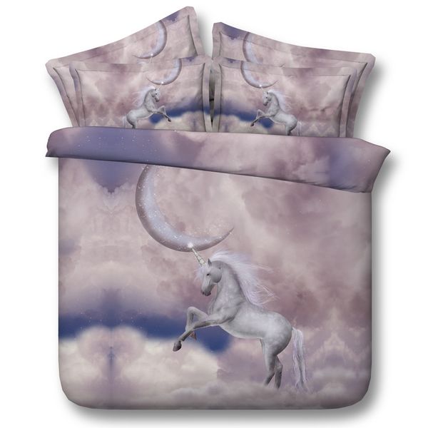 

horse digital print bedding set quilt cover design bed set bohemian a mini van bedclothes 3pcs large size 260*225cm jf084