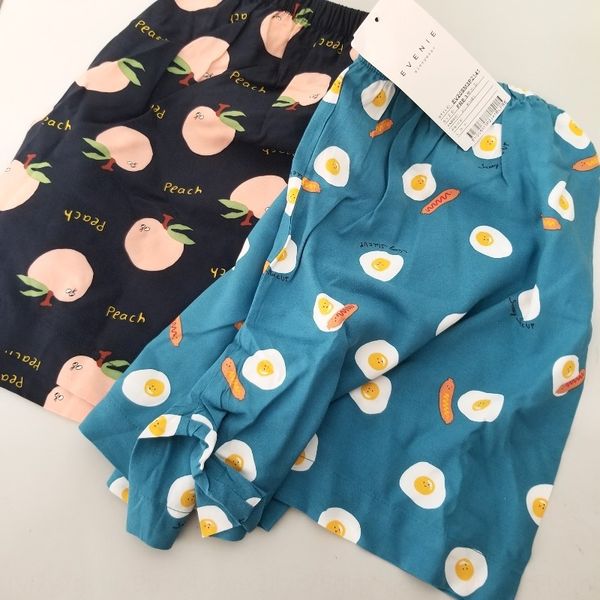 

evenie east gate safety pants 3-point cute fruit food safety pants pajamas fruit pajamas fried egg, Blue;red