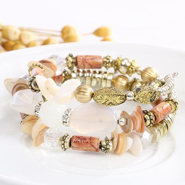 

женщины браслеты luxury дизайнер ювелирных изделий сделано пряди бусины природные камни материал геометрическая для подарка jssl121, Black