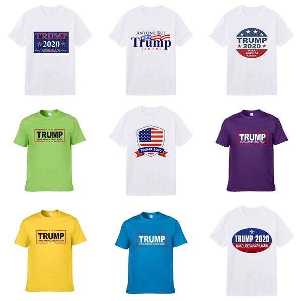 

2020a embroidered street trump t-shirts hip hop trump t-shirts for men and women liu fei life men's designer trump t-shirts size, White;black