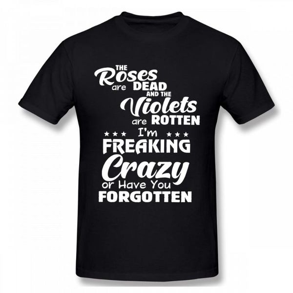 

men's t-shirts i'm freaking crazy classic t-shirt short sleeve tees funny print letter cotton tee shirt, White;black