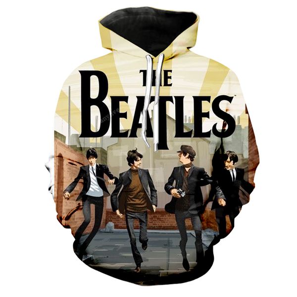 

men's hoodies rock hooded hoodie for boys girls women men korean ulzzang style streetwear sweatshirts preppy style simple hoody, Black