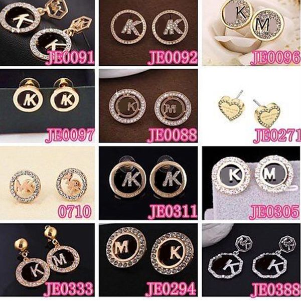 

letter m luxury stud earring designer letter k women earring fashion jewelry accessories for gift party, Golden;silver