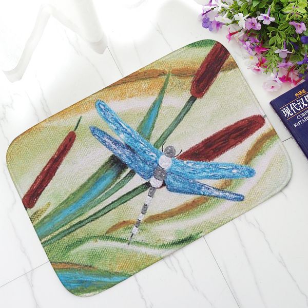 

cartoon dragonfly printed home doormat corridor kitchen carpet indoor outdoor welcome non-slip floor mats