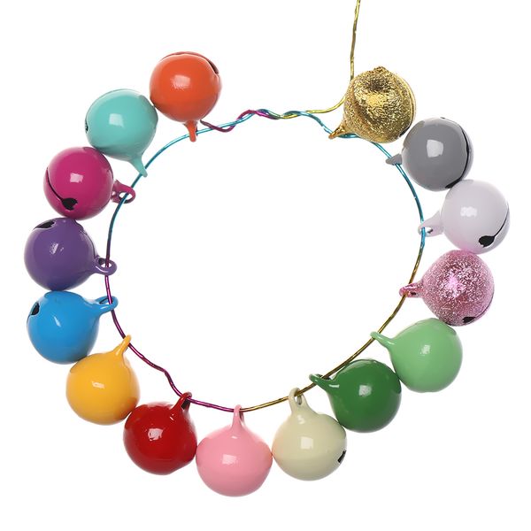 

10pcs jingle bells christmas decoration beautiful iron loose metal beads xmas tree pendants diy gifts material crafts christmas