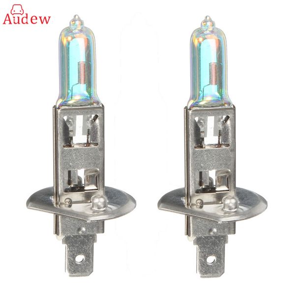 

2pcs h1 100w bulb car auto headlight light headlamp bulb rainbow-multi coloured dc 12v