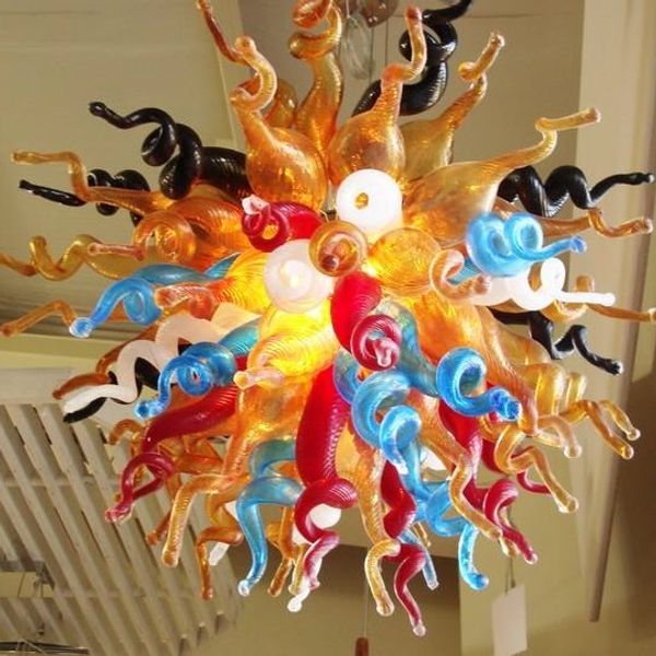 

110v/120v new arrival chinese modern lamp multi colored glass pendant chandelier led bulbs