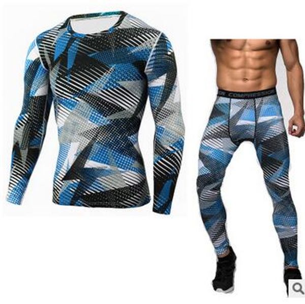 

2017 man cycling shirt and pants running compression underwear sets of exercise to find the gym sports, White;black