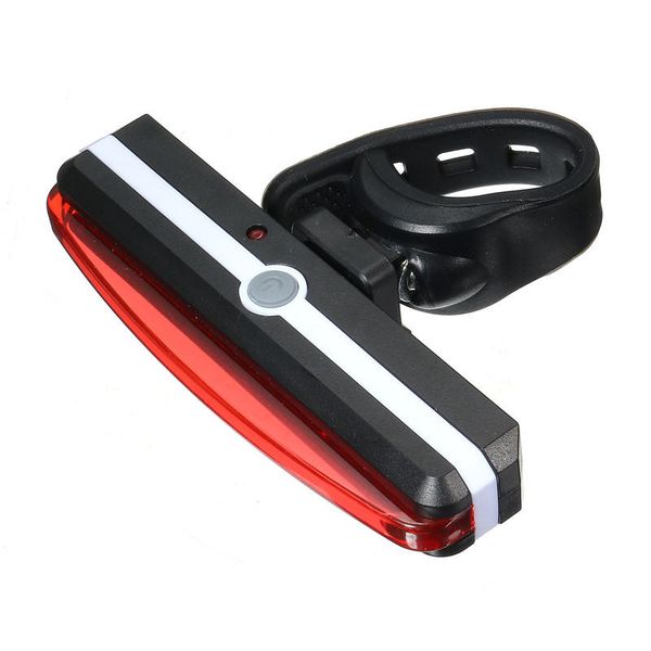 

bikight usb rechargeable cycling bike tail light bicycle rear safety warning light - red