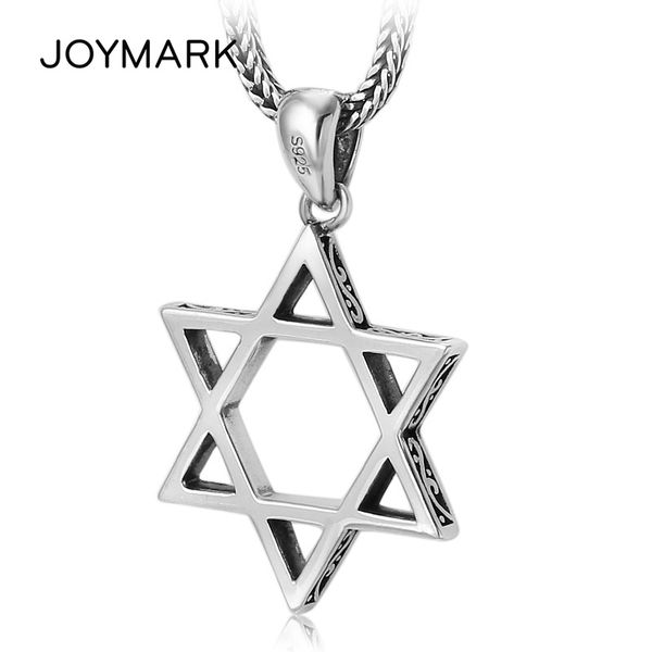 

925 sterling silver six-pointed star men and women necklace pendant simple genuine silver pendant trendy jewelry tsp241