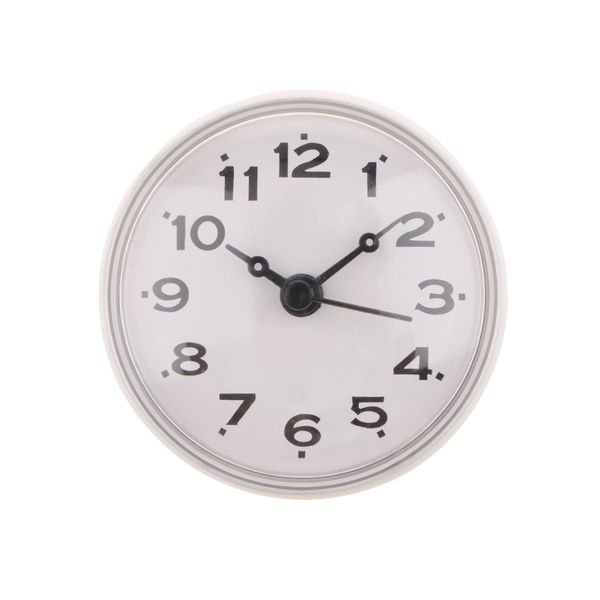 

silicone waterproof kitchen bathroom bath shower suction cup clock white