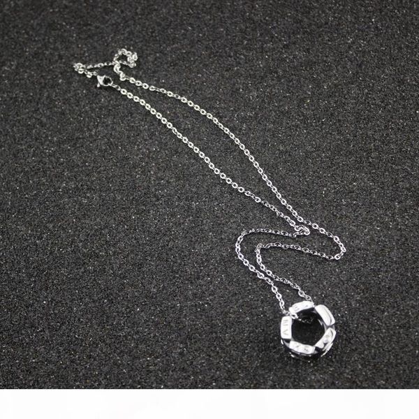 

luxury woman black ceramic necklaces women ultra diamond silver chains for women 925 charms fine wedding jewelry