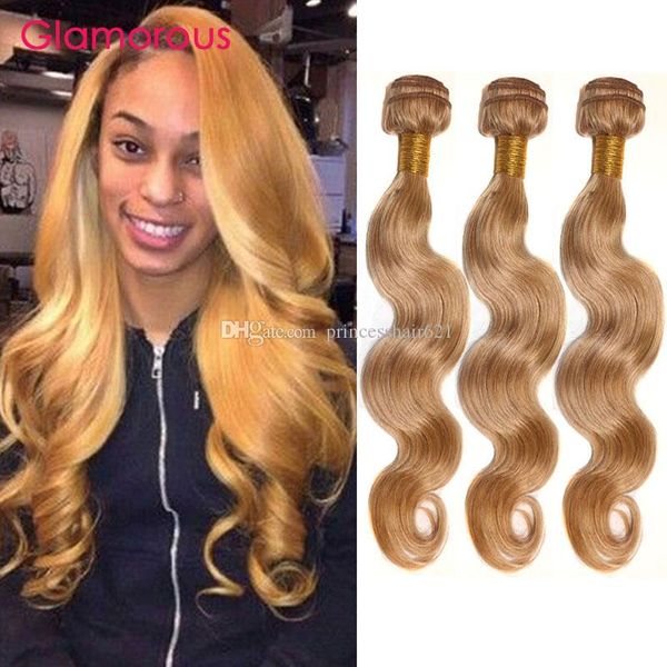 Glamorous 3 Bundles Brown Human Hair Extensions Wholesale Cheap
