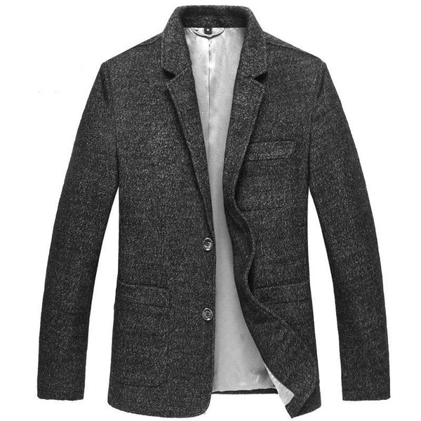 

2019 new arrival fashion large mens woolen casual suit jacket autumn winter men blazer high quality, White;black