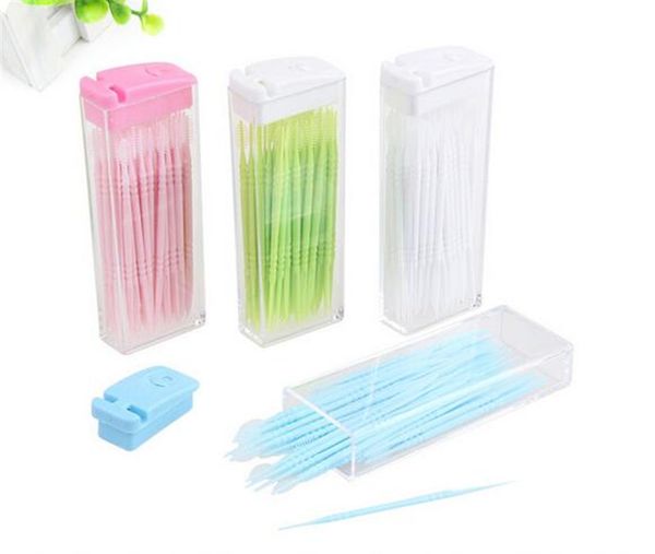 

горячий домашний бар 50шт/коробка зубная нить межзубных кисти зубочистки кисти зубы придерживайтесь зубочистки зубочистки зубные оральный ух