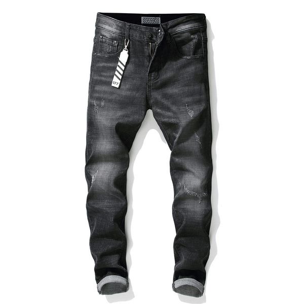 

джинсы мужские узкие ноги брюки стрейч джинсы мужчины 2019, Blue