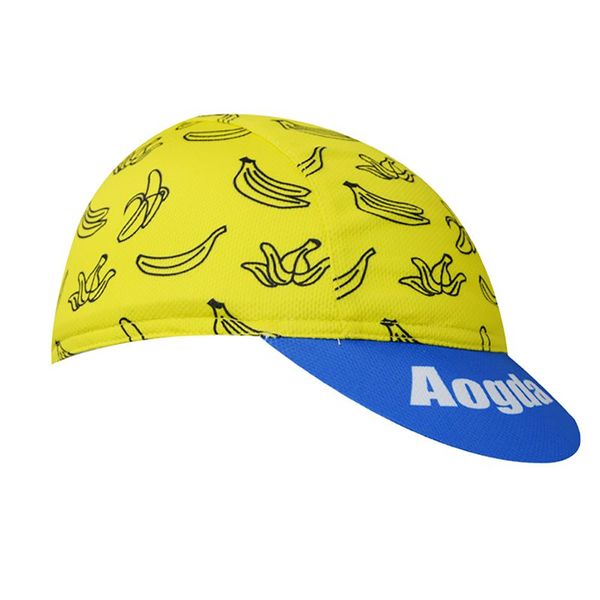 

hiking cycling cap printed quick drying breathable sunshade sweat absorbent polyester under helmet hat headwear bicycle gmt601, Black;white