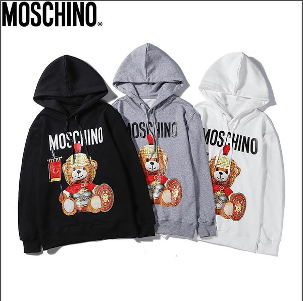 

simple sweater ladies cotton solid color ring stripes letters animal print casual shirt long-sleeved sweater bear print, White