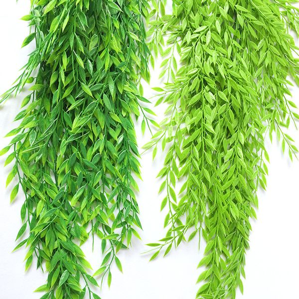 

1pc 5 bifurcation artificial fake hanging branch wicker decora home garden wedding corridor green wicker wall artificial decora