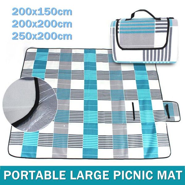 

3 size flannel waterproof folding picnic mat outdoor camping beach moisture-proof blanket portable camping mat hiking beach pad
