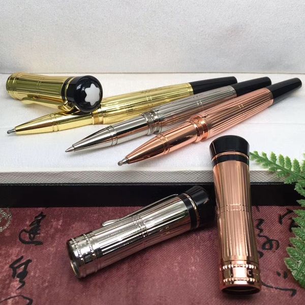 

luxury mb pen lucky star series unique design roller ball pen made of high grade metal office writin supply gift for boyfriend, Blue;orange