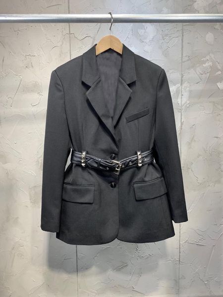 

2019 spring new women blazer coat with belts ddxgz3, White;black