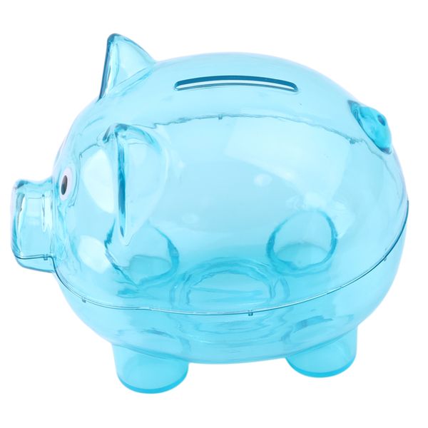 

cute toy plastic money box transparent money saving box case coins kawaii pig shaped piggy bank children's gift