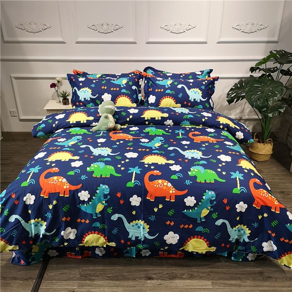 

100% cotton boys and girls double bedding 4pcs down quilt bed sheet pillowcase