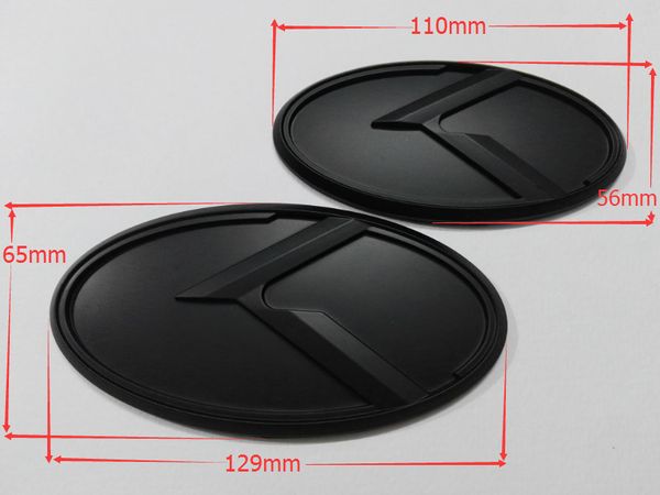 2 Stück neue 3D-schwarze K-Logo-Abzeichen-Emblem-Aufkleber für KIA OPTIMA K5 2011–2018 Auto-Embleme 190 m