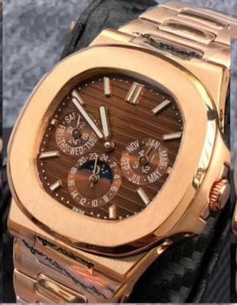 

2019 new arrival pp automatic machinery 39mm luxury watch men sweeping movement watch all the small dials work no battery watches 2234, Slivery;brown
