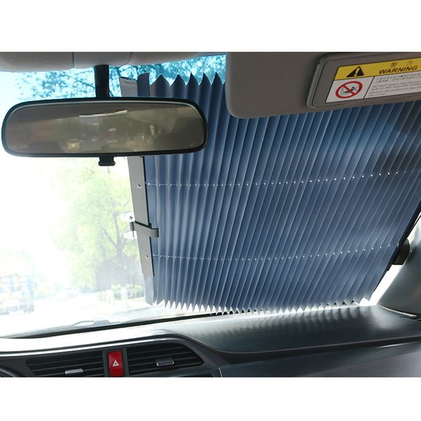 

46cm aluminum film car front windshield sunshade rear window sun visor uv protection curtain automatically