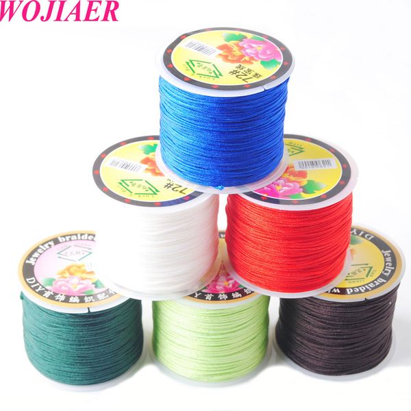 

1mm nylon beading cord 40m 1pcs for men's women bracelet necklaces jewelry making bh311, White;red
