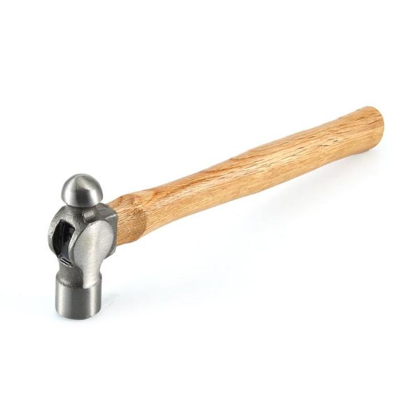 

non-slip round head hammer with wooden handle steel ball pein hammer for woodworking machinist repair hand tool