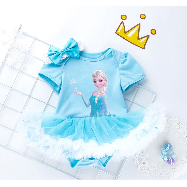 

fashion baby girl frozen princess tutu skirts 0-24 month newborn infant designer romper dresses short sleeve blue skirt+headband=2pcs/set, Red;yellow