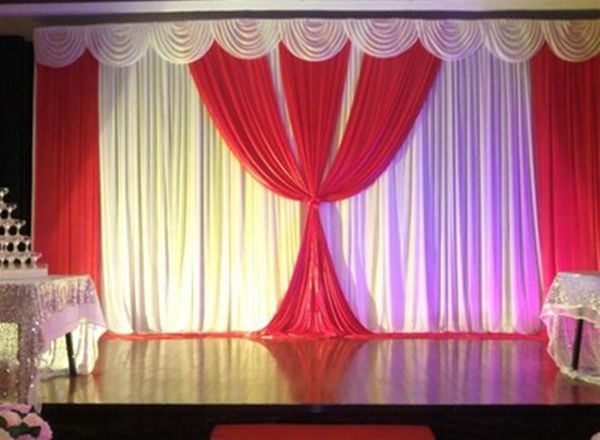 

tiffany wedding backdrop with white swags wedding decoration 112