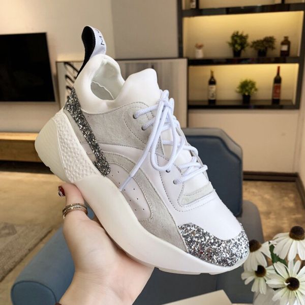 

new women's brand quality casual shoes leather thick bottom muffin small white shoes sports casual color matching women's shoes y2, Black