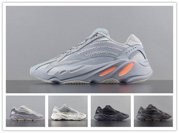 

2020 700 casual shoes wave runner og solid grey men women 3m 700 v2 geode static mauve kanye west designer sport sneakers 36-46, Black