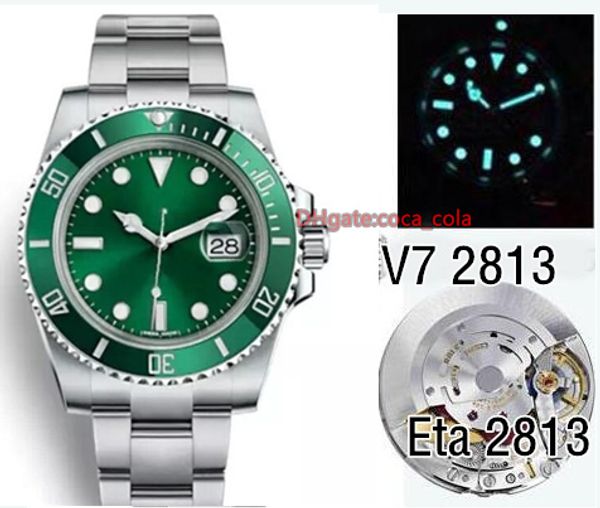 

Топ + V5 Версия Мужские Автоматические 2813 Смотреть Мужчины Черный Синий Зеленый Ке