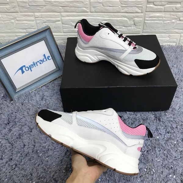 

2020 sneaker men casual shoes women flat sneaker retro lacing-up b22 sneaker designer leather patchwork style in blue orange, Black