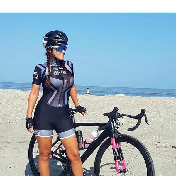 

2020 women's cycling bike racing team tight short sleeve summer pro 9d condensation cushion, Black;blue