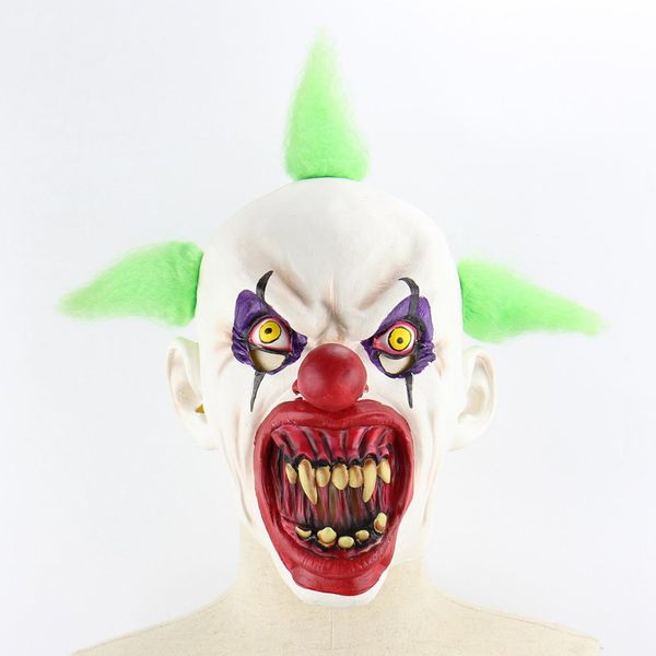 

halloween haunted house dress up headgear props blood mouth clown latex mask