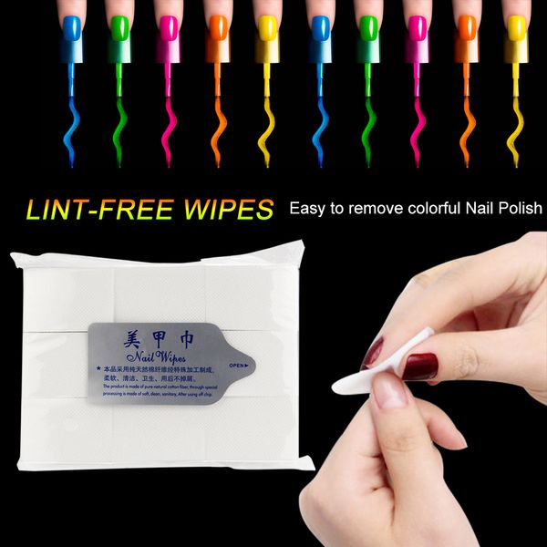 

lke delicate nail tools nail gel polish remover wipes art tips cotton lint pads paper manicure clean wipes