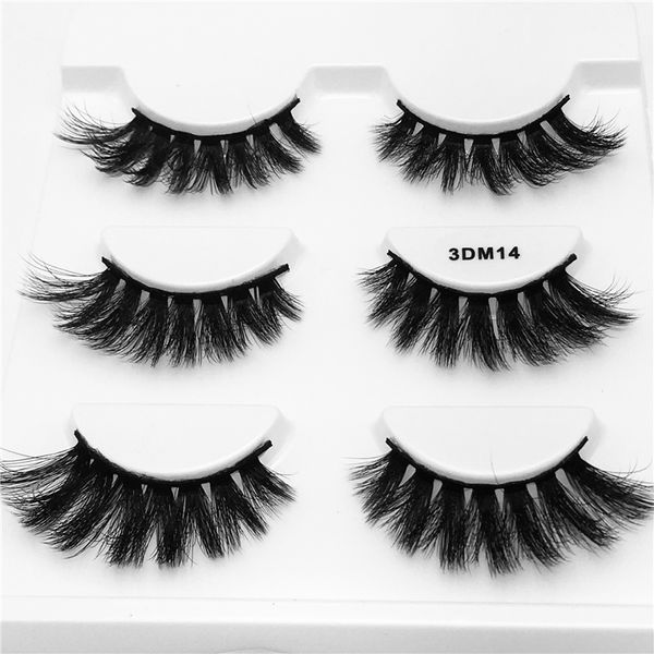 

mixed false eyelash faux mink 3d handmade natural thick eyelash extend xmas decoration 3 pairs
