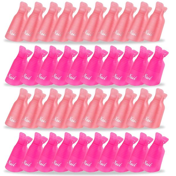 

10pcs plastic nail art soak off cap clip nail clips uv gel polish remover wraps cleaner degreaser effects for nails tools