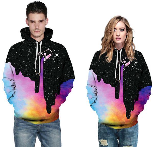 

women and men hoodies 2020 arrival winter designer autumn sweater long sleeve starry sky print fashion sweaters pullover, Black